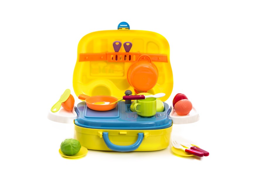 Set bucatarie, aragaz copii cu legume,vesela , interactiv , distractiv , 24 piese