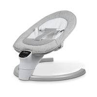 Balansoar bebelusi, leagan copii, electric, portabil, cu conectare la priza, telecomanda, timer si muzica, gri