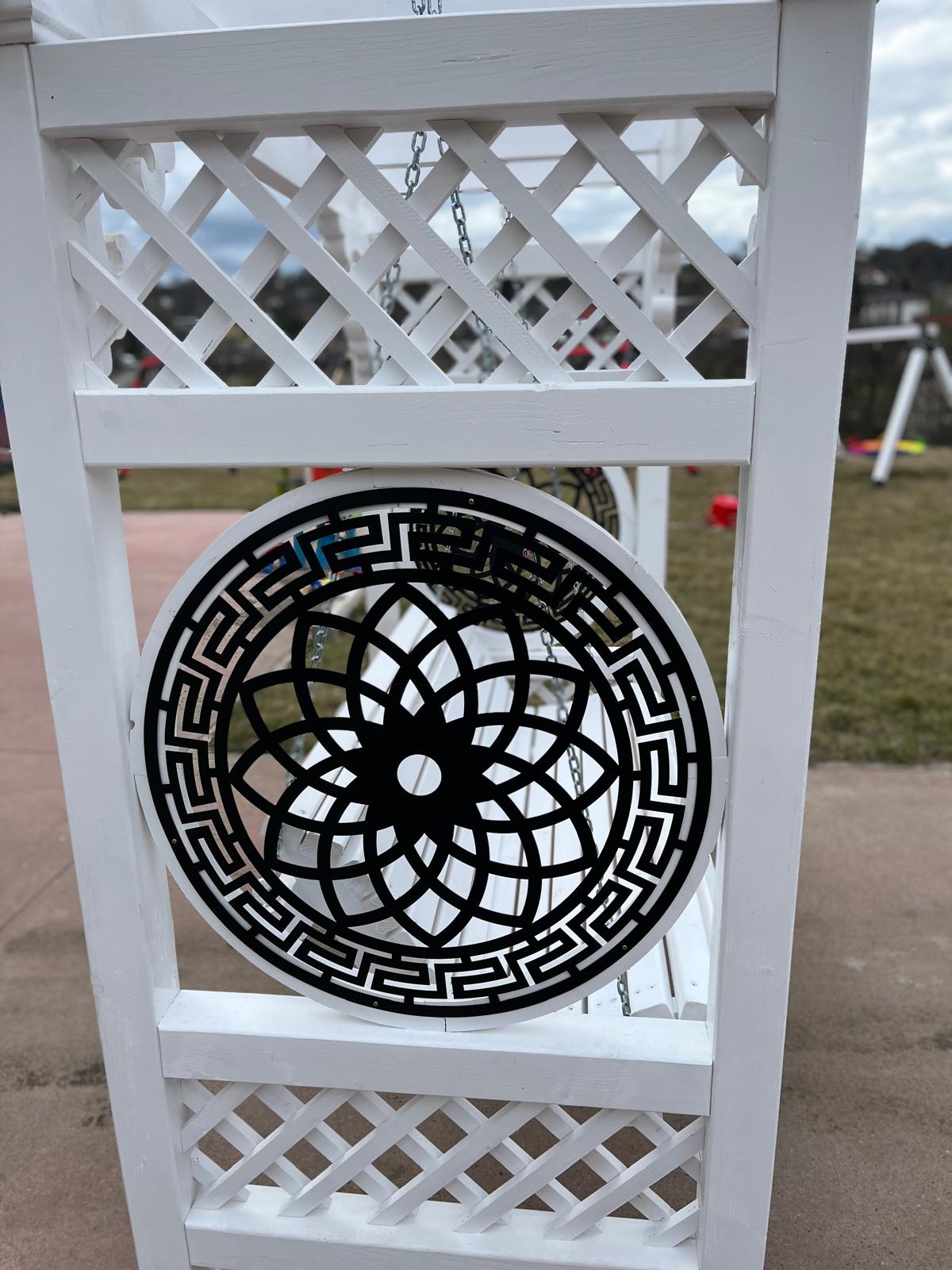 Balansoar gradina leagan lemn pentru curte terasa tip pergola, 2 locuri - BUZ.RO