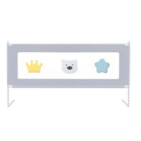 Bariera protectie pat, aparatoare patut, copii, inaltime reglabila, culisanta, lungime, gri, 150cm,180cm, 200cm