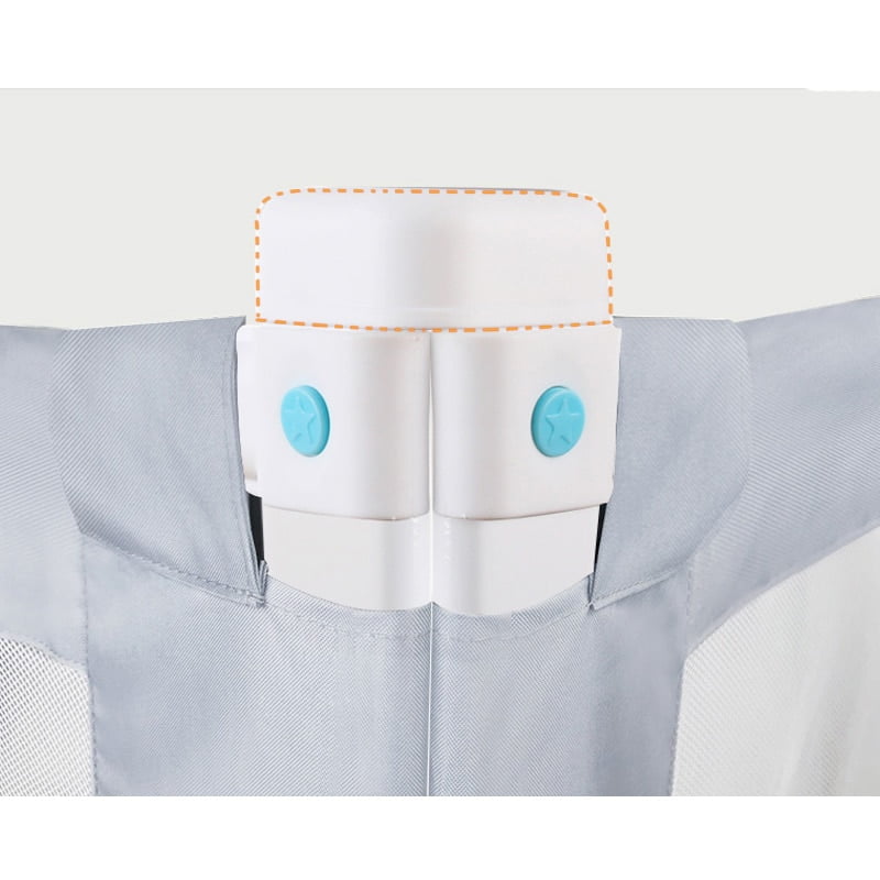 Bariera protectie pat, aparatoare patut, copii, inaltime reglabila, culisanta, lungime, gri, 150cm,180cm, 200cm - BUZ.RO