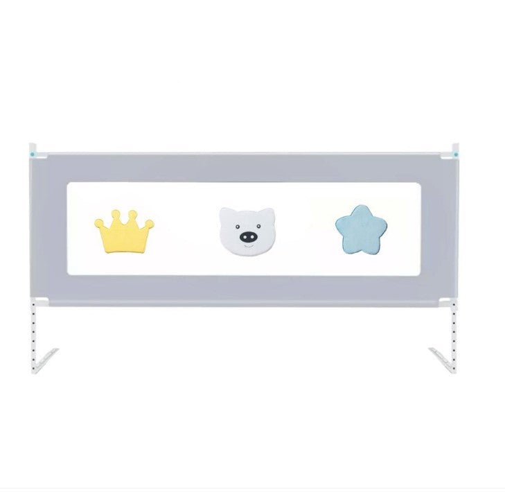 Bariera protectie pat, aparatoare patut, copii, inaltime reglabila, culisanta, lungime, gri, 150cm,180cm, 200cm - BUZ.RO