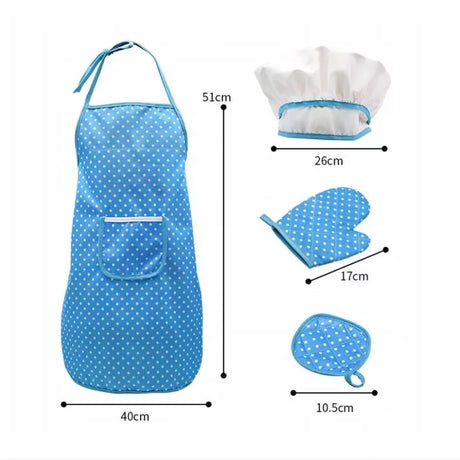 Set bucatarie copii roz cu sort, palarie,sucitor si alte accesorii , 11 piese