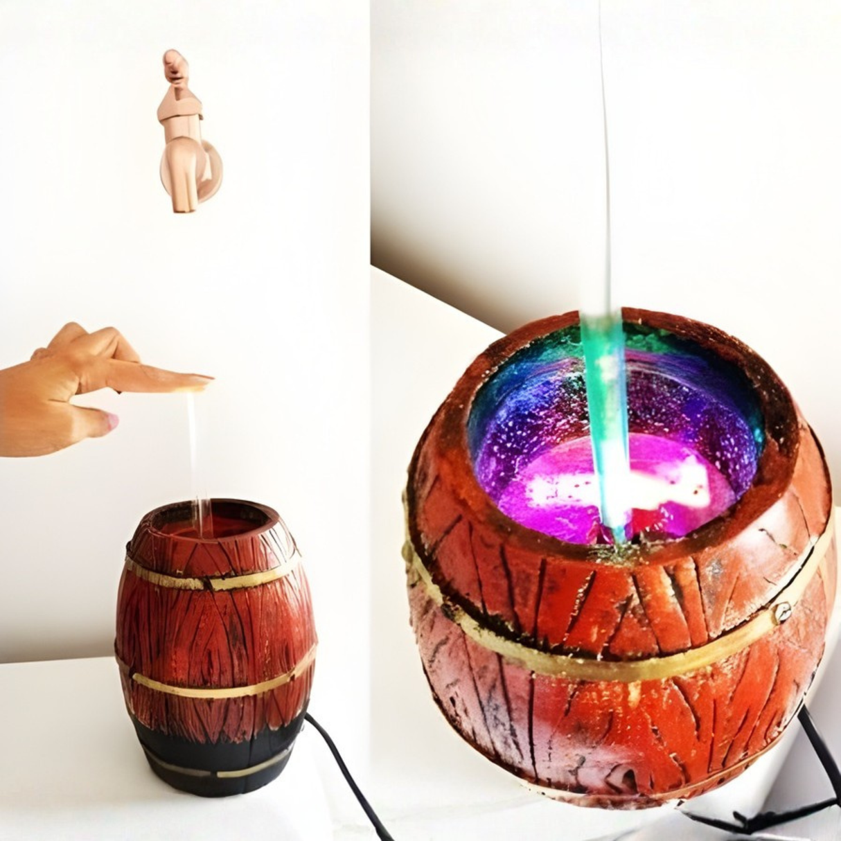 Butoiul magic, fantana arteziana de interior, decoratiune interioara, cu robinet functional - BUZ.RO