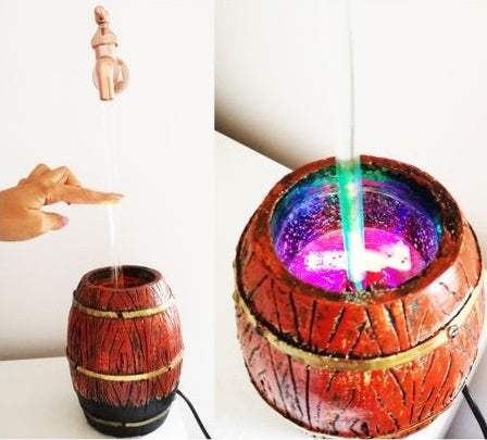 Butoiul magic, fantana arteziana de interior, decoratiune interioara, cu robinet functional