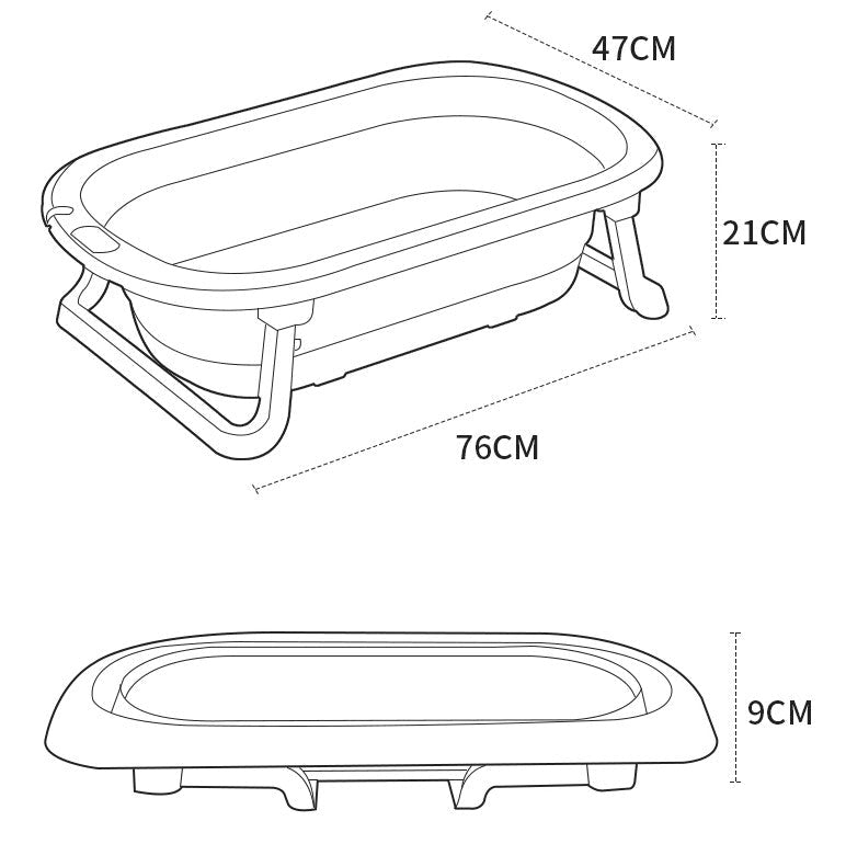 Cadita bebe cu suport, cadita de baie, pliabila, cu pernuta , termometru, usor de utilizat, picioare antiderapante, varsta 0 - 3 ani, albastru ROZ - BUZ.RO