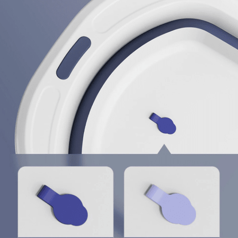 Cadita bebe cu suport, cadita de baie, pliabila, cu pernuta , termometru, usor de utilizat, picioare antiderapante, varsta 0 - 3 ani, albastru ROZ - BUZ.RO