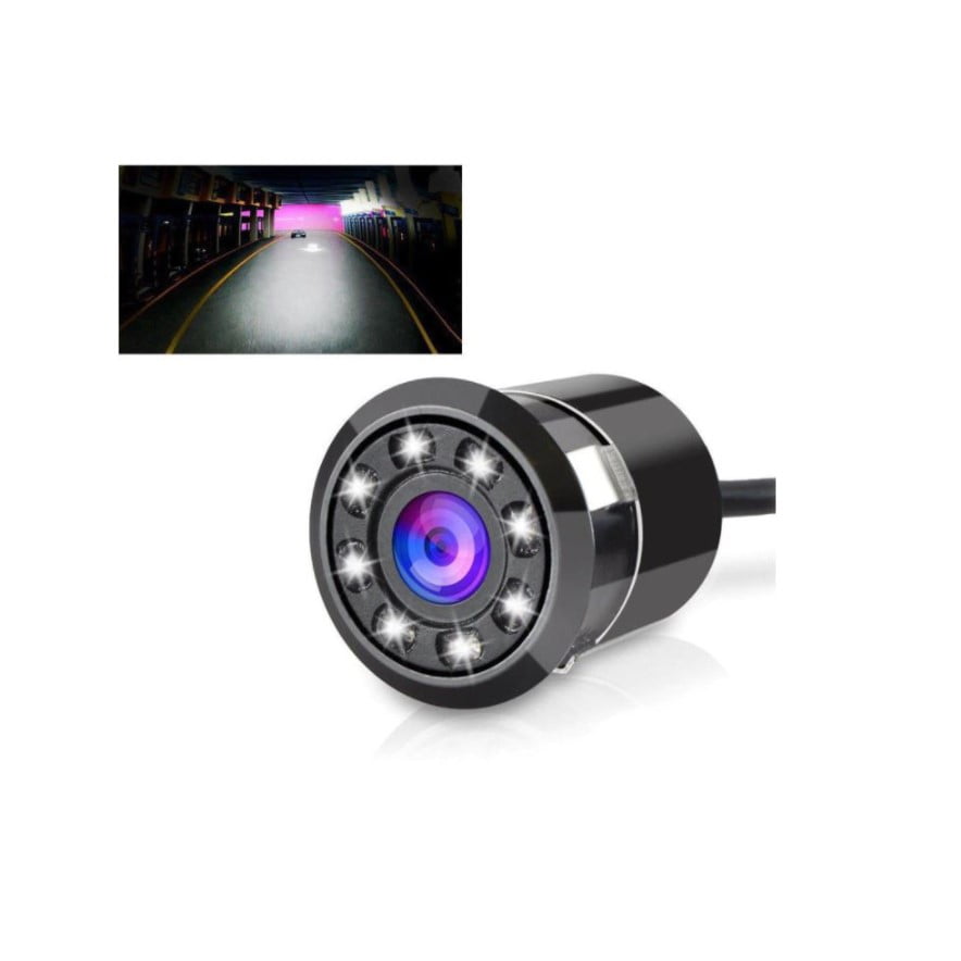 Camera auto marsarier, cu 8 leduri, impermeabila, vedere nocturna, ultra compacta, rezistenta la socuri, universala - BUZ.RO