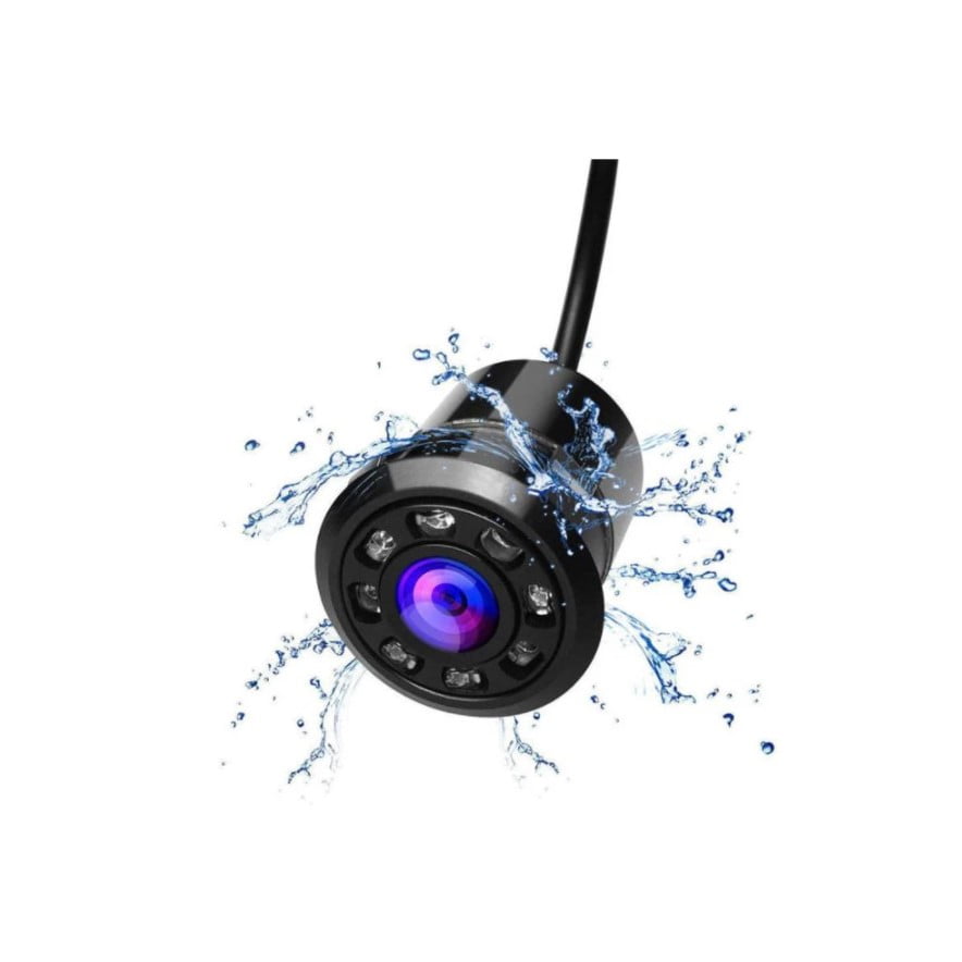 Camera auto marsarier, cu 8 leduri, impermeabila, vedere nocturna, ultra compacta, rezistenta la socuri, universala - BUZ.RO