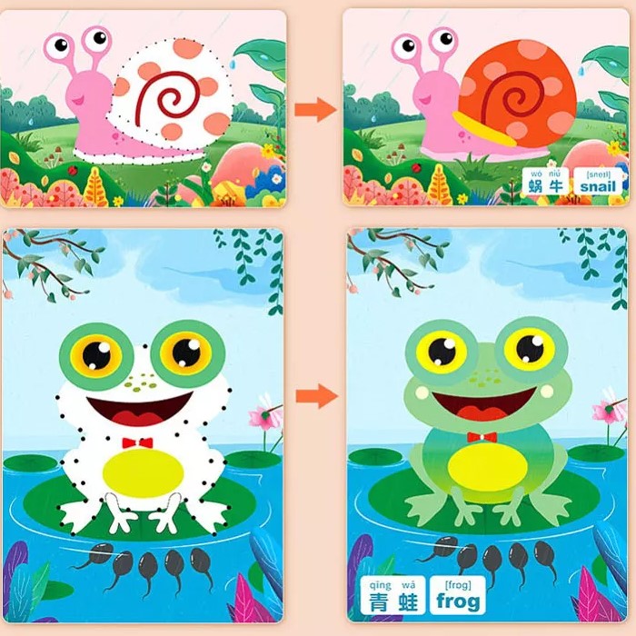 Carte de activitati si jocuri, cu asocieri si desene, culori, 6 carioci si radiera, 128 pagini, 4+ ani