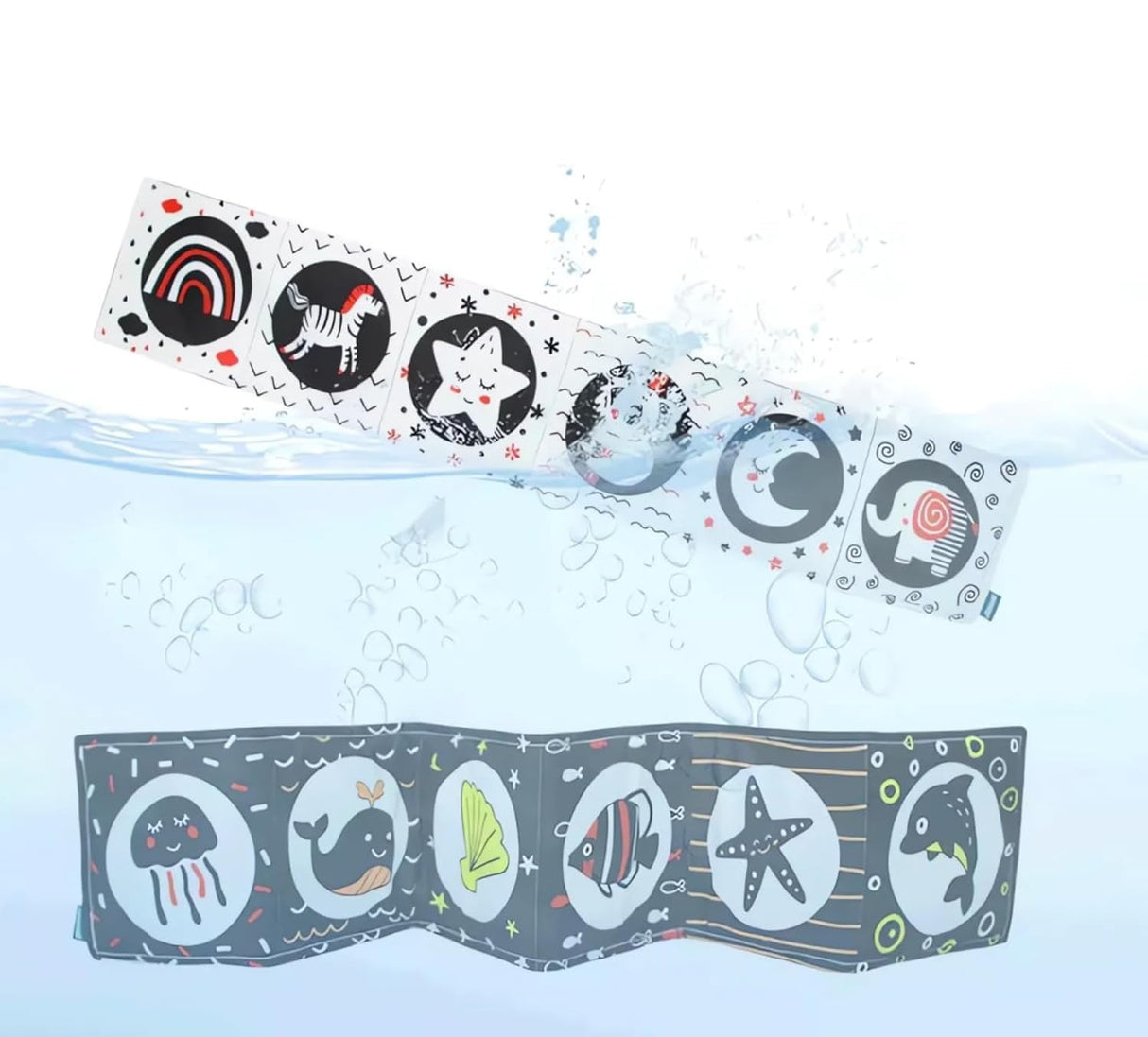 Carte fosnitoare cu imagini pentru stimulare vizuala si senzoriala bebelusi, carduri alb/negru/rosu, pentru dentitia bebelusului, 0+ luni