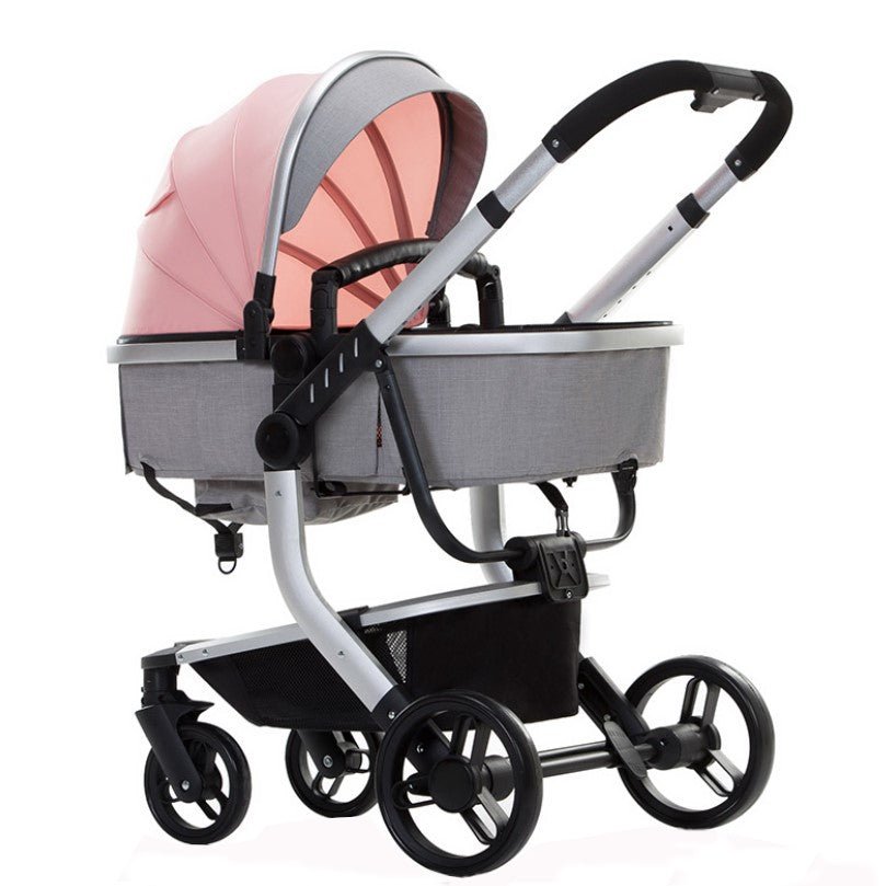 Carucior bebe 3 in 1, portabil, 3 pozitii ajustabile, cu fermoar, scoica, albastru - BUZ.RO