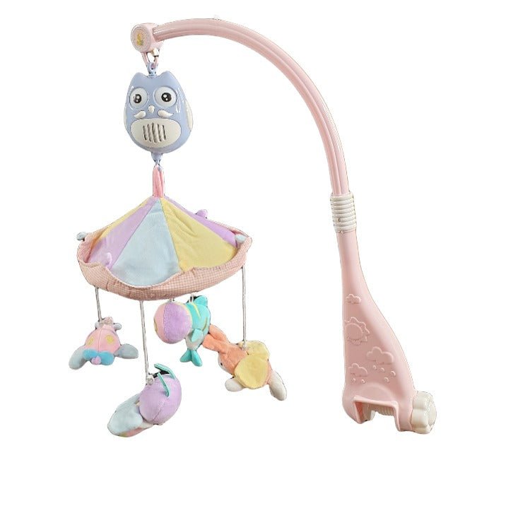 Carusel muzical patut, jucarii detasabile, cu bufnita, rotatie 360° - BUZ.RO