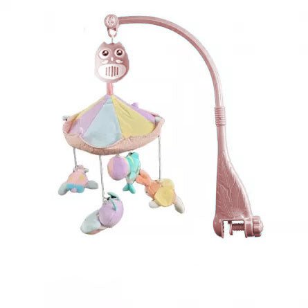 Carusel muzical patut, jucarii detasabile, cu bufnita, rotatie 360° - BUZ.RO