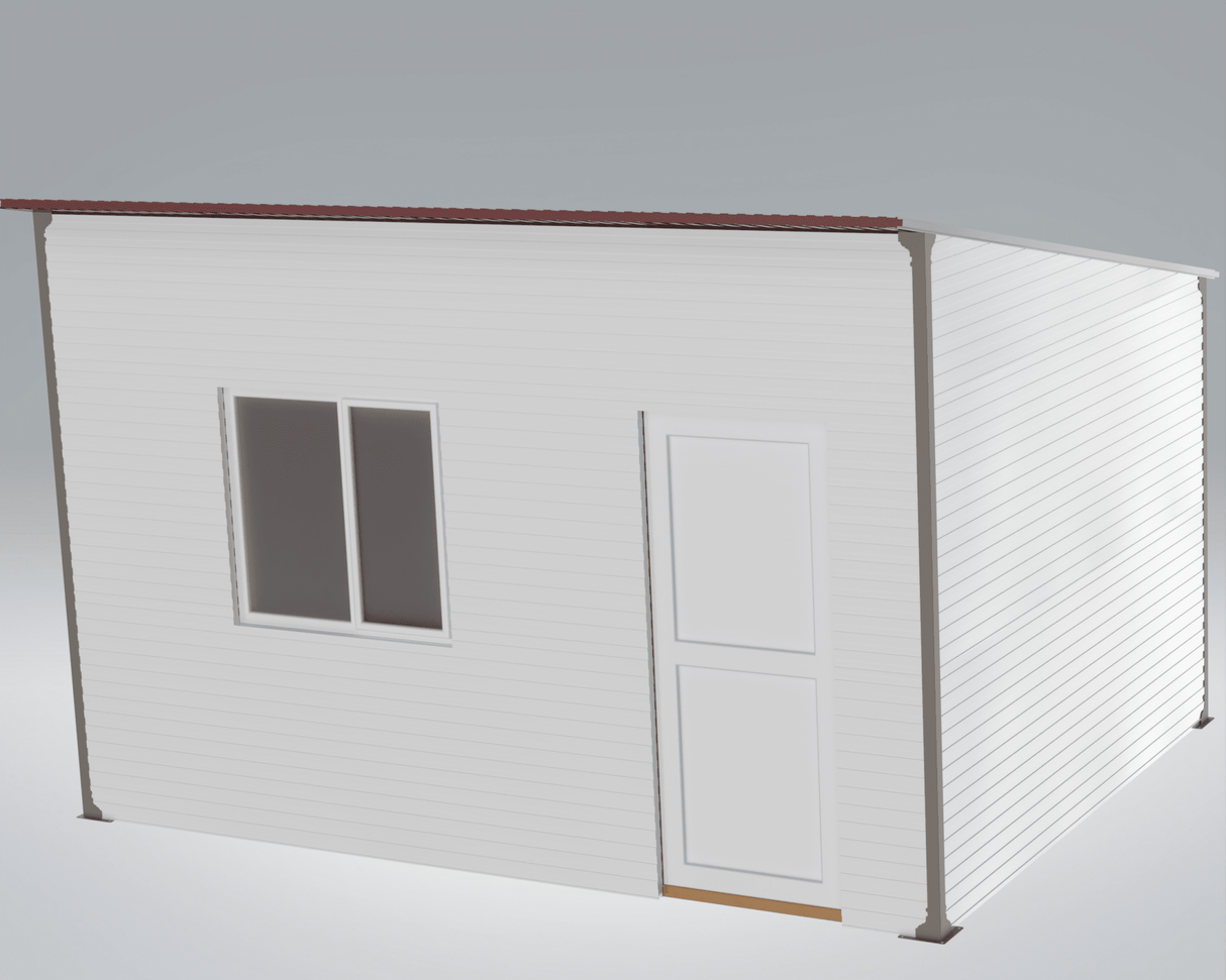 Casa modulara , 3x4 m ,Tiny house,Sopron , Magazie Gradina /Deozitare cu imbinari din fier / structura din lemn - BUZ.RO