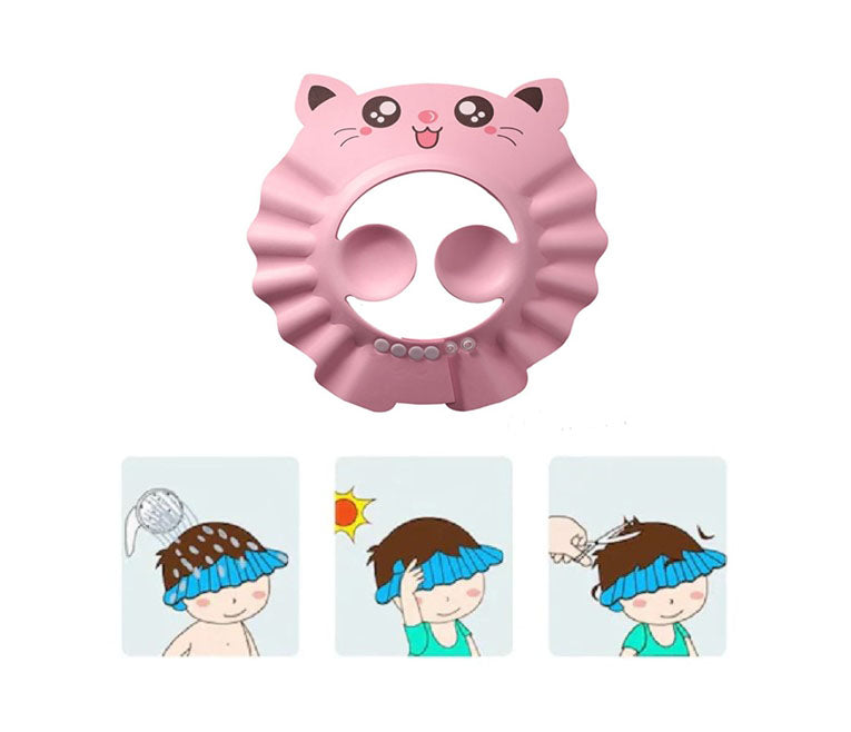 Casca protectie, pentru baita, reglabila, protectie urechi, roz