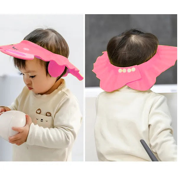 Casca protectie, pentru baita, reglabila, protectie urechi, roz