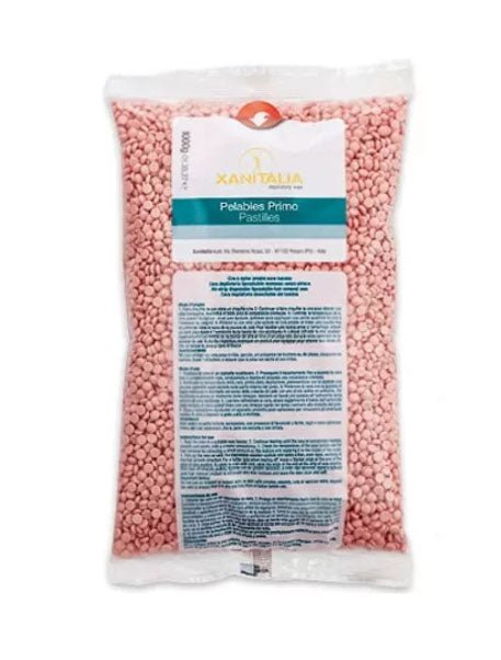 Ceara epilat granule, elastica, Xanitalia, dioxid de titan, roz, pentru piele sensibila, 800gr - BUZ.RO