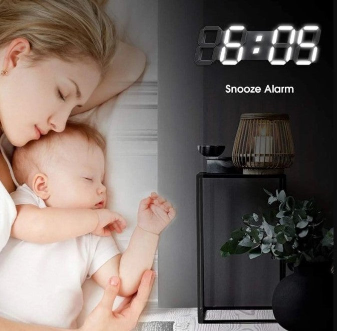 Ceas multifunctional cu LED si proiectie, alarma digitala, afisaj LCD temperatura, spatial, pentru masa sau perete, mod noapte/zi, 23x1.5 cm