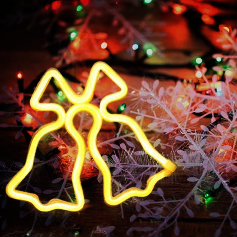 Clopotei decorativi luminosi, pentru Craciun, rezistenti la apa, suspendabili usa si geam, IP65, 50 x 60 cm, culoare alb cald - BUZ.RO