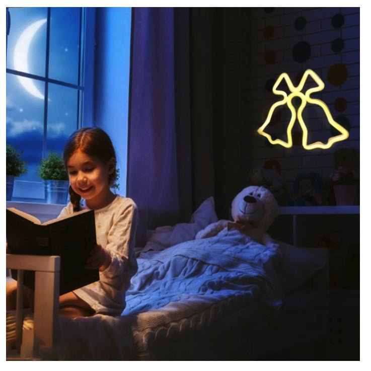 Clopotei decorativi luminosi, pentru Craciun, rezistenti la apa, suspendabili usa si geam, IP65, 50 x 60 cm, culoare alb cald - BUZ.RO