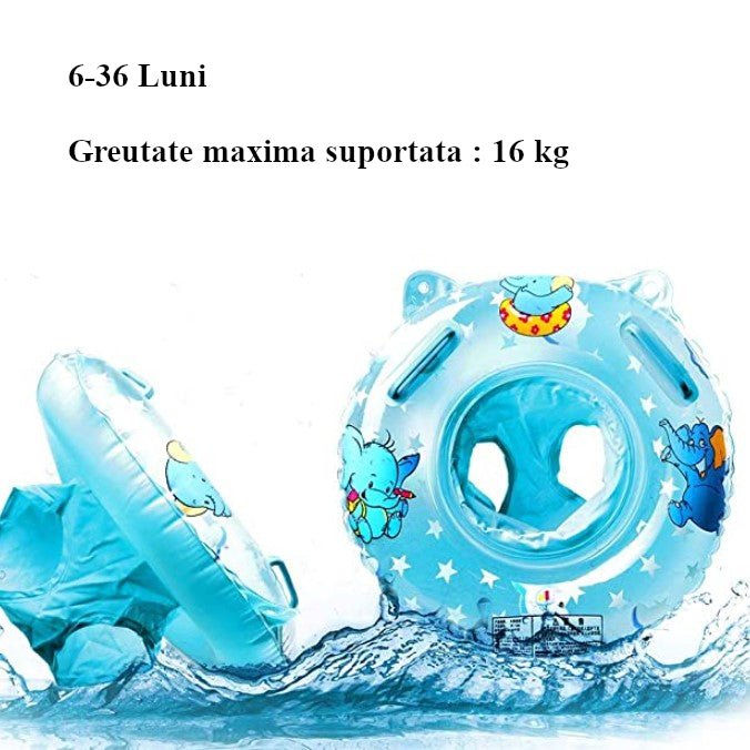 Colac piscina/mare , inot copii/bebelusi cu manere, gonflabil, colac cu chilot, hipoalergic - BUZ.RO