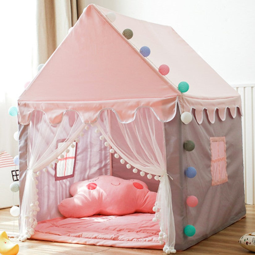 Cort copii, casuta copii, casuta de joaca, pentru copii, roz, 145x90x124 cm roz