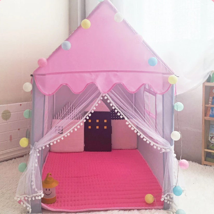 Cort copii, casuta copii, casuta de joaca, pentru copii, roz, 145x90x124 cm roz