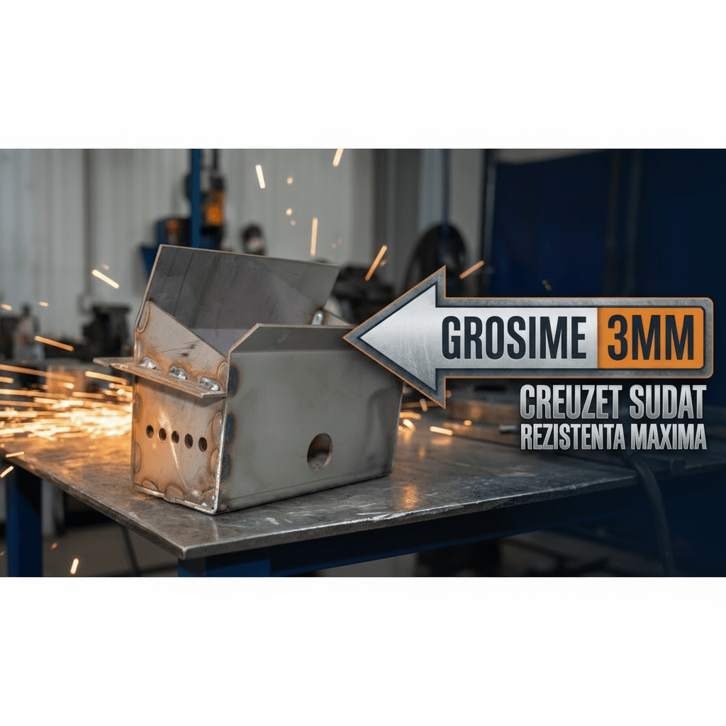 Creuzet Centrala Peleti Inox 3mm 18 - 40KW | compatibil cu Fornello Koph Sonotec - BUZ.RO