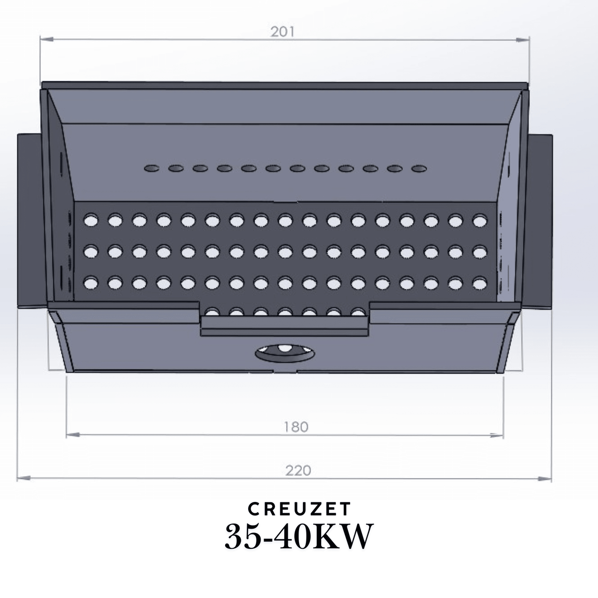 Creuzet Centrala Peleti Inox 3mm 20 - 40KW | compatibil cu Fornello Koph Sonotec - BUZ.RO