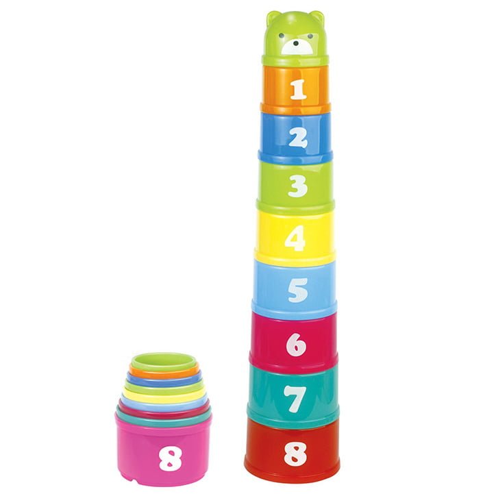 Cuburi de stivuit, cuburi colorate, turnulet din cuburi, set de construit cu numere si litere - BUZ.RO