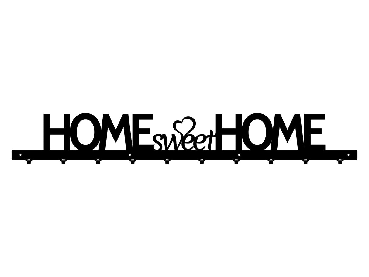 Cuier hol/baie/sufragerie , de Perete Metalic Negru Tip home sweet home– Modern - BUZ.RO