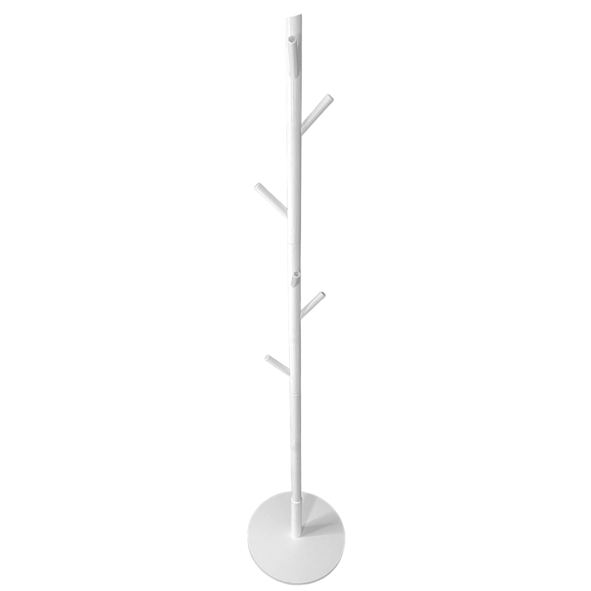Cuier tip pom cu 8 agatatori, 175 x 3.7 cm, pentru hol, alb - BUZ.RO