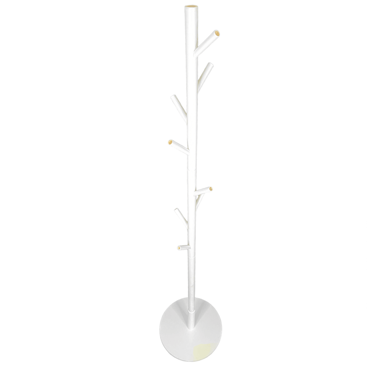 Cuier tip pom cu 8 agatatori, 175 x 3.7 cm, pentru hol, alb - BUZ.RO