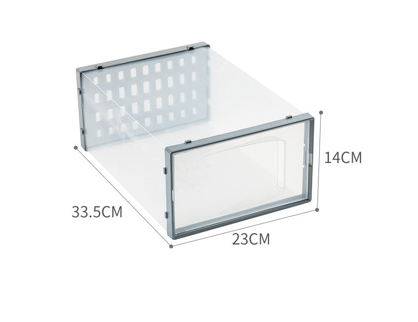 Pantofar stivuibil, suport incaltaminte, cutie depozitare pantofi, transparenta, ventilata, respirabila