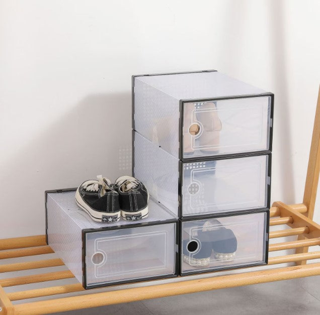 Pantofar stivuibil, suport incaltaminte, cutie depozitare pantofi, transparenta, ventilata, respirabila