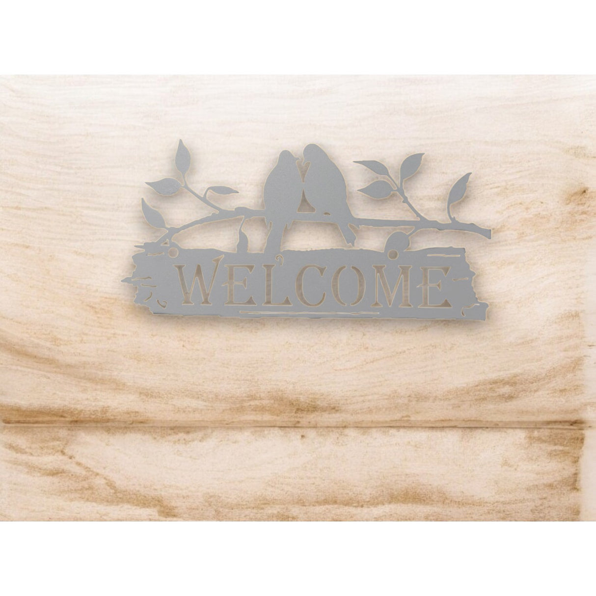 Decoratiune perete metal, WELCOME, 29.9x 14.7 cm