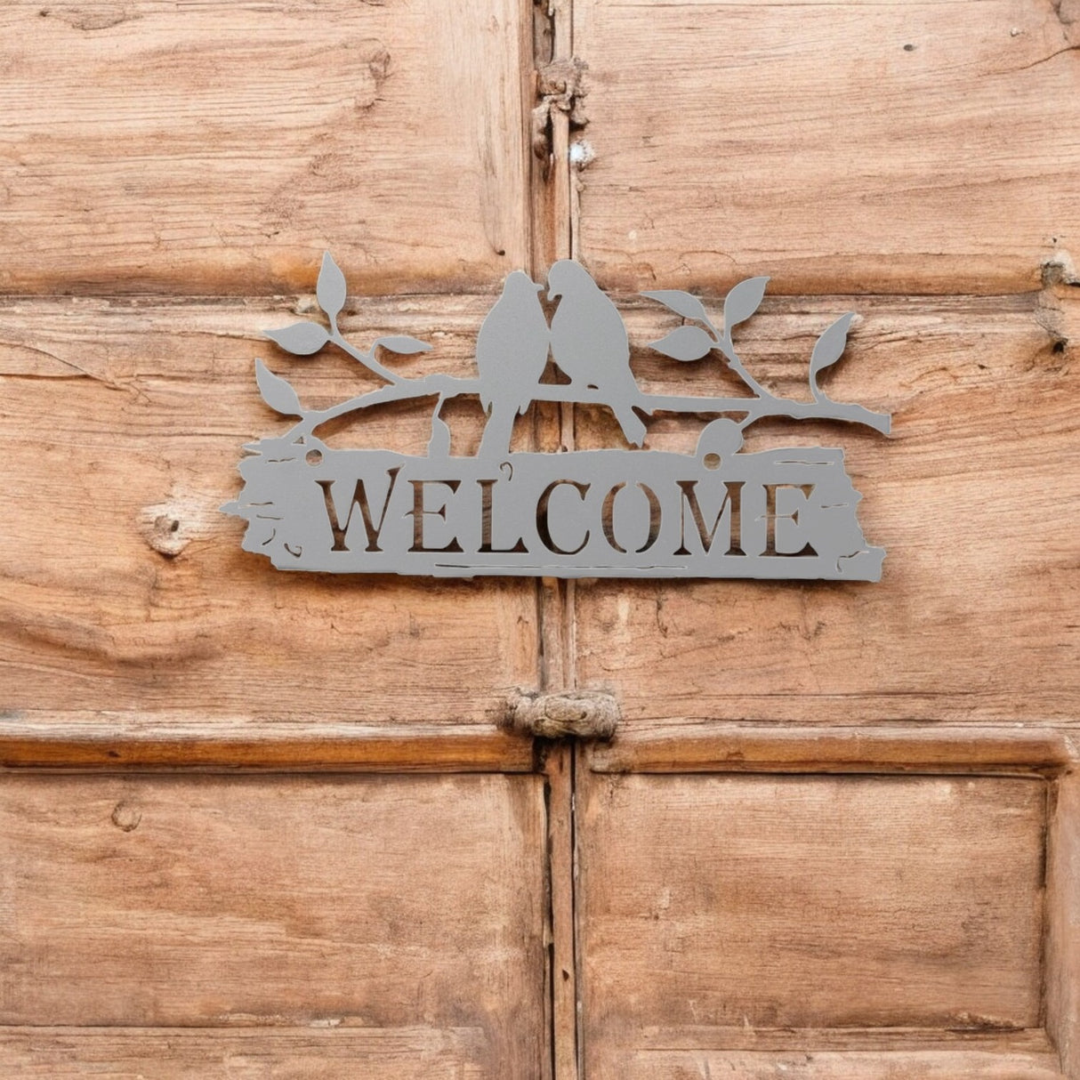 Decoratiune perete metal, WELCOME, 29.9x 14.7 cm
