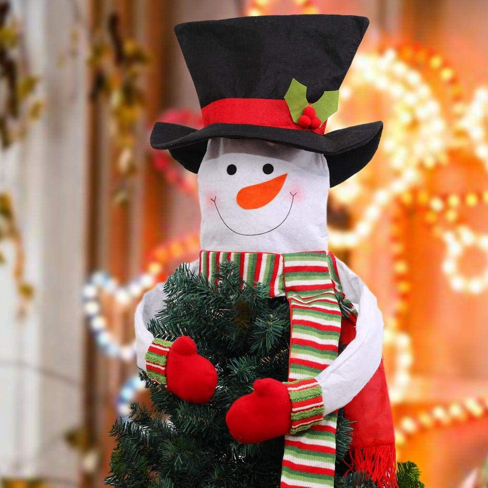 Decoratiune pentru bradul de Craciun, sub forma de om de zapada, 110x110 cm