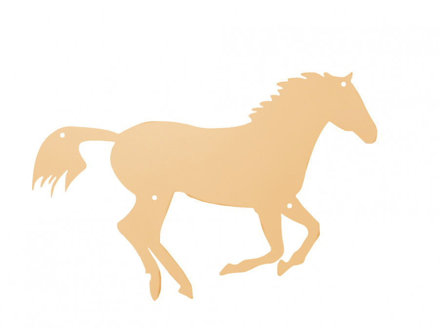 Decoratiune perete metal, 43.1 x 65.1 cm, cal galben, interior/exterior