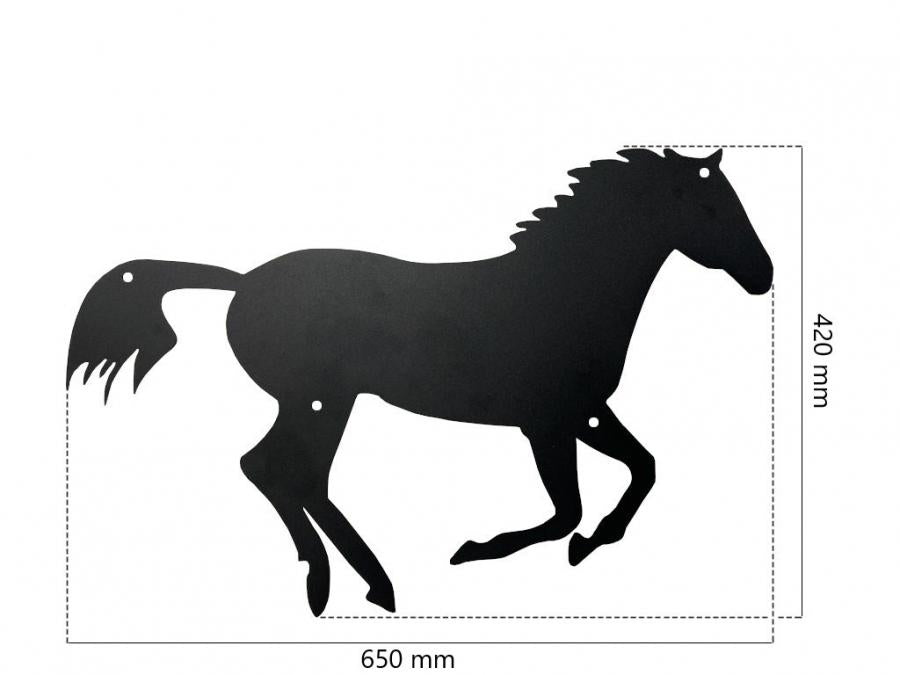 Decoratiune perete metal, 43.1 x 65.1 cm, cal negru, interior/exterior