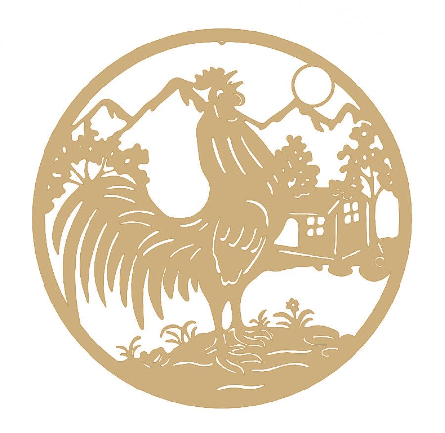 Decoratiune perete metal, model cocos, 50 cm, auriu - BUZ.RO