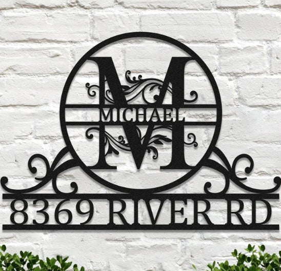 Decoratiuni perete, personalizate, decoratiuni perete metal, tablouri personalizate, cadouri personalizate, decoratiuni interior, initiala numelui - BUZ.RO