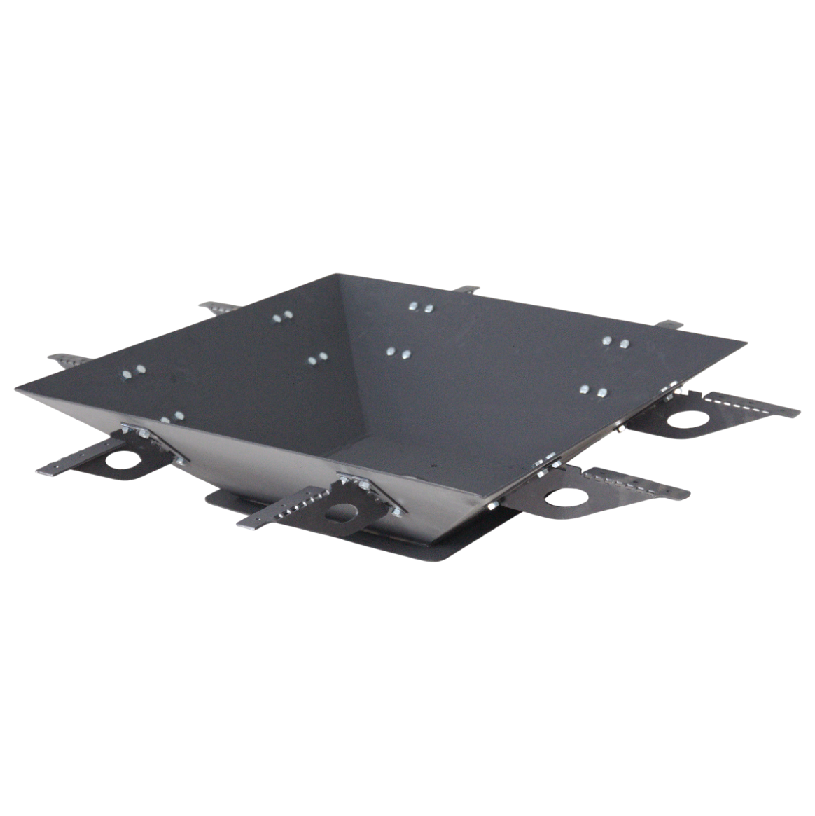 Firepit, plita gratar cu focar, plita incorporabila cu suport ceaun/disc, 75x75 cm+ grill