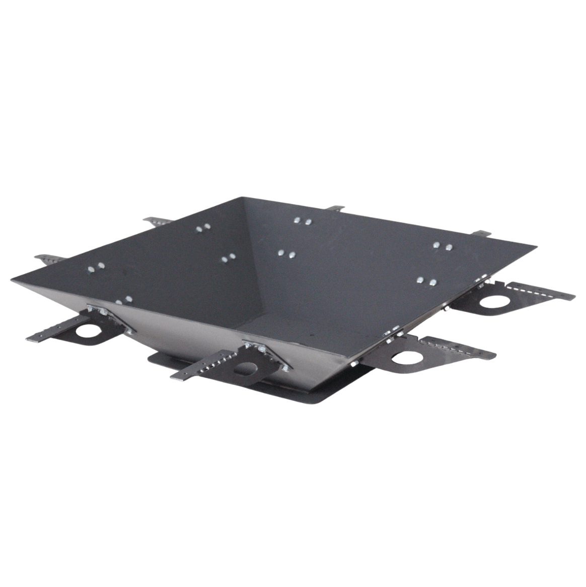 Firepit, plita gratar cu focar, plita incorporabila cu suport ceaun/disc, 75x75 cm+ grill - BUZ.RO