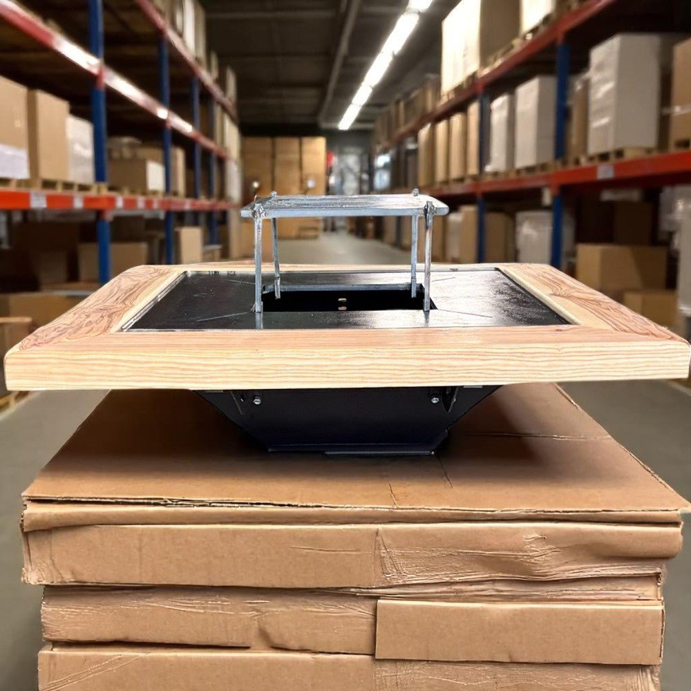 Firepit, plita gratar cu focar, plita incorporabila cu suport ceaun/disc, 75x75 cm+ grill - BUZ.RO