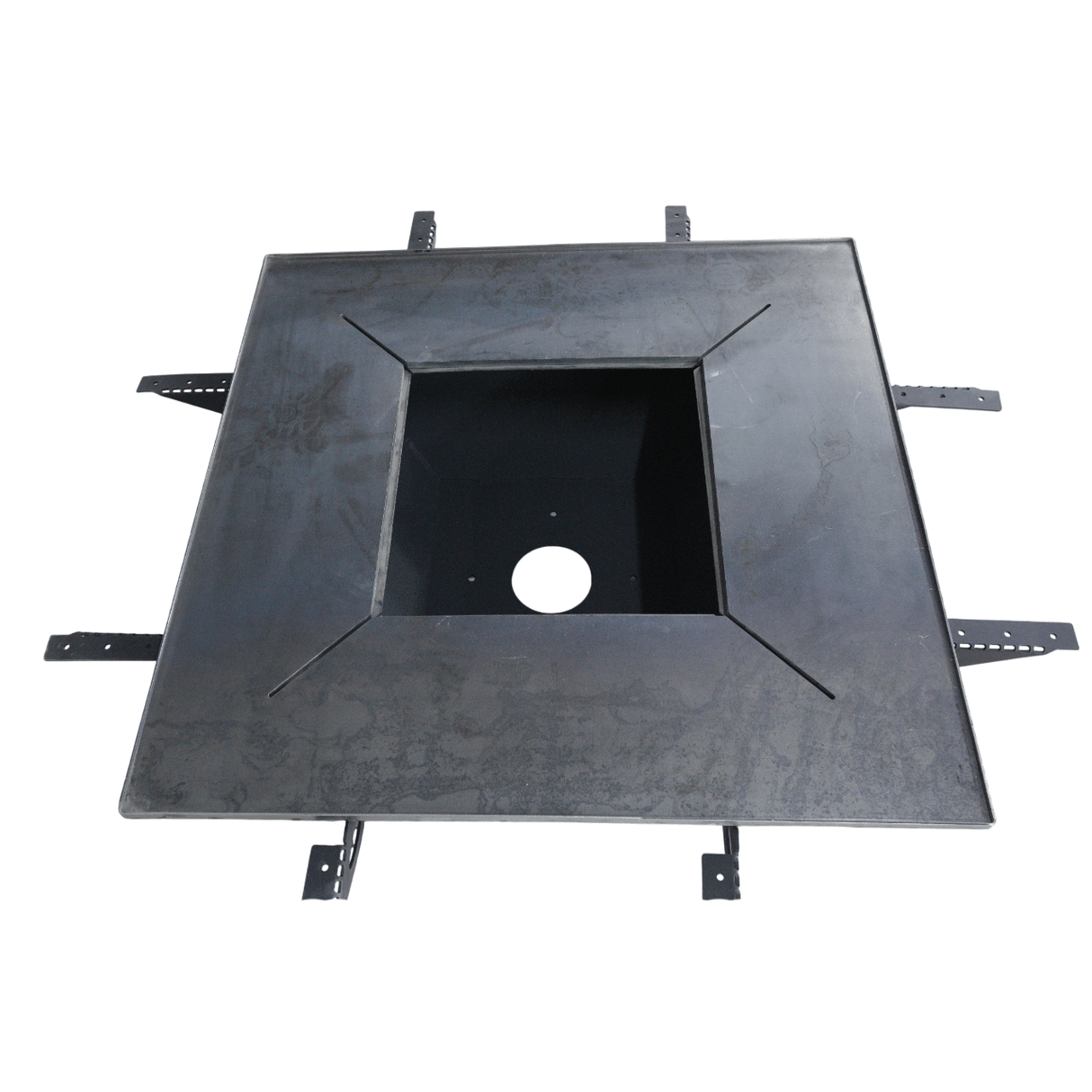 Firepit, plita gratar cu focar, plita incorporabila cu suport ceaun/disc, 75x75 cm+ grill - BUZ.RO