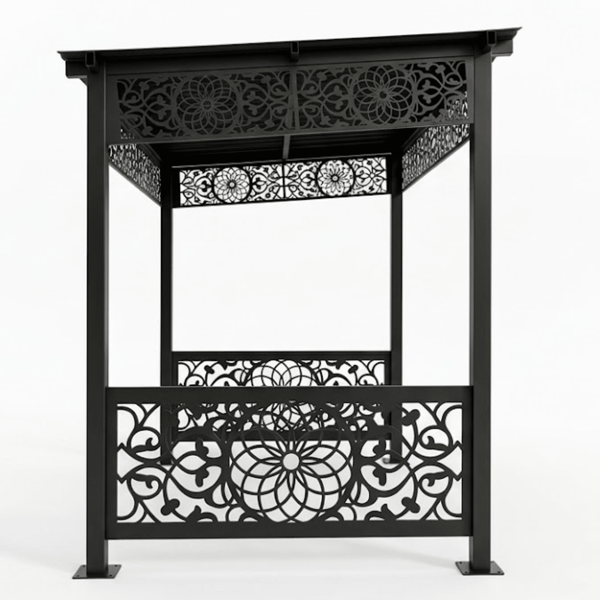 Foisor Metalic Gradina 2x1.8m | Structura Metalica BBQ | Acoperis Gratar tip Pergola - BUZ.RO