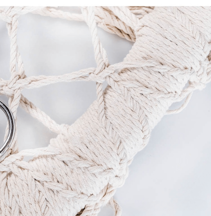 Fotoliu suspendat, Hamac tip scaun, din bumbac, suspendat, pentru interior sau terasa - BUZ.RO