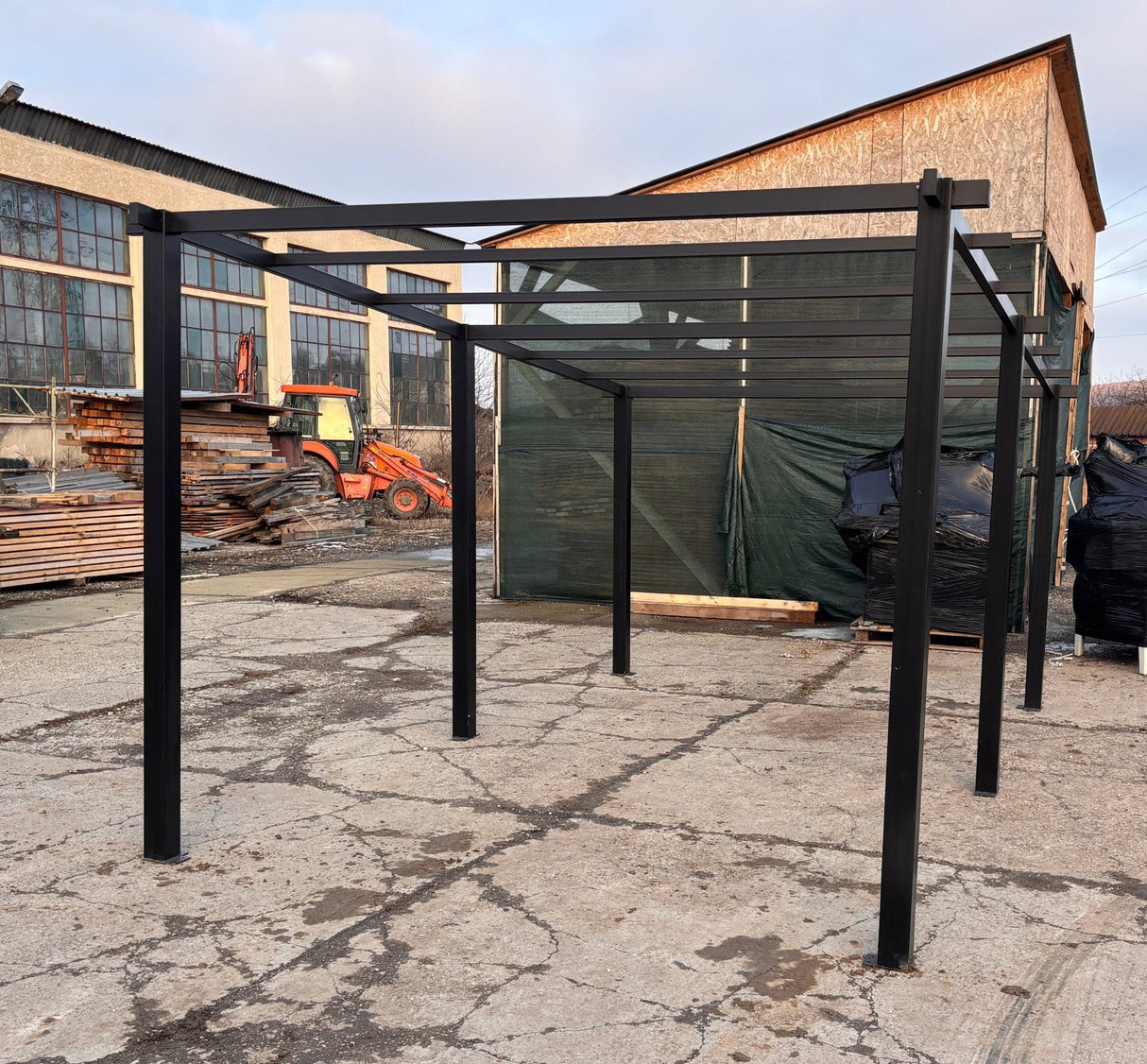 Garaj,Pergola,Pavilion de gradina,Acoperis Masina, Metal,Modular, 3 x 5 m - BUZ.RO